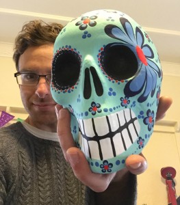 Andrew with skull